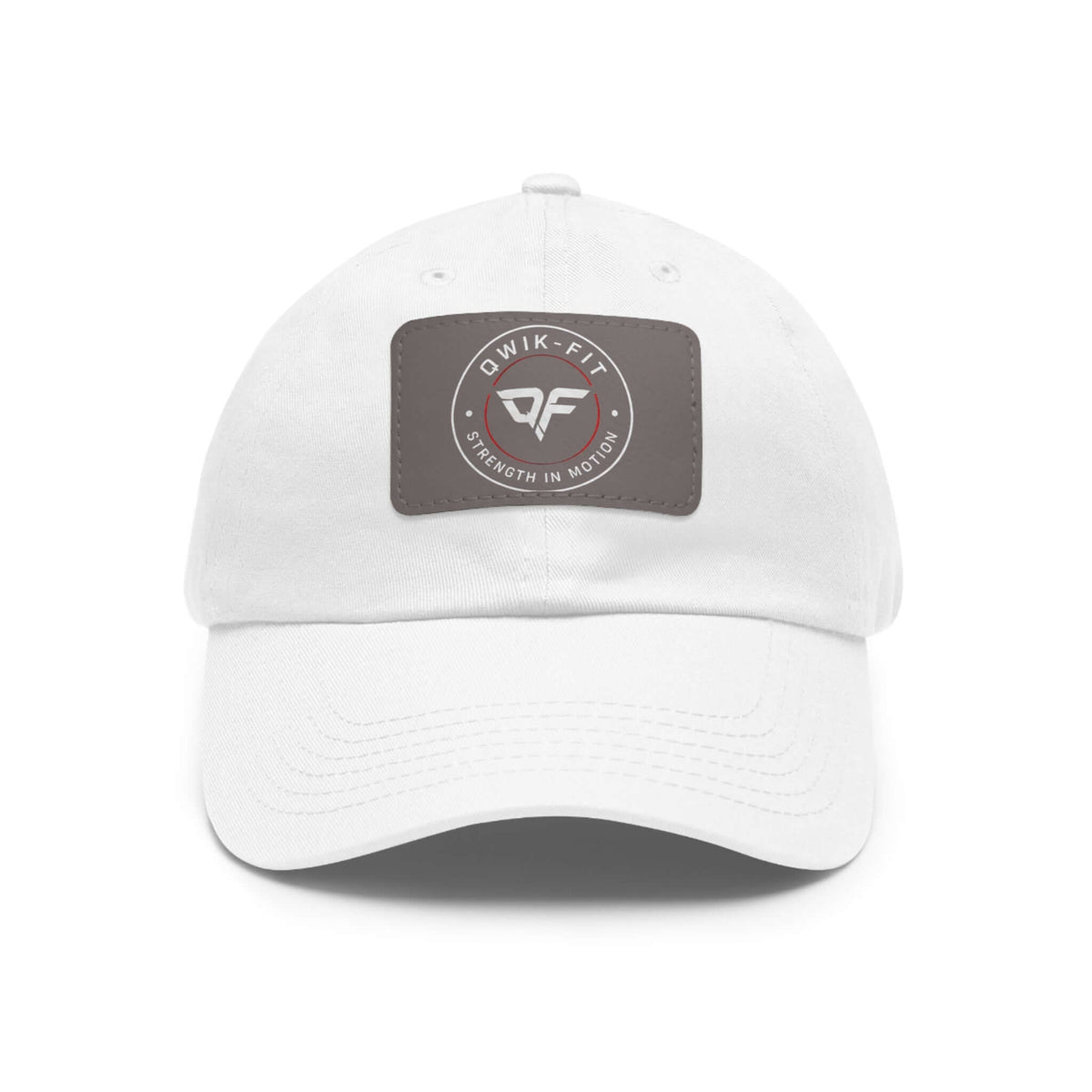 Qwik-Fit Leather Patch Dad Hat - Strength in Motion Baseball Cap product image 4