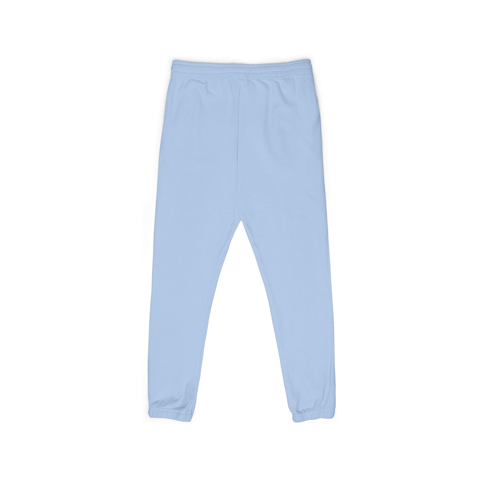 Gray garment-dyed fleece sweatpants with vertical "Gamer" graphic and relaxed fit, casual trousers from Printify.