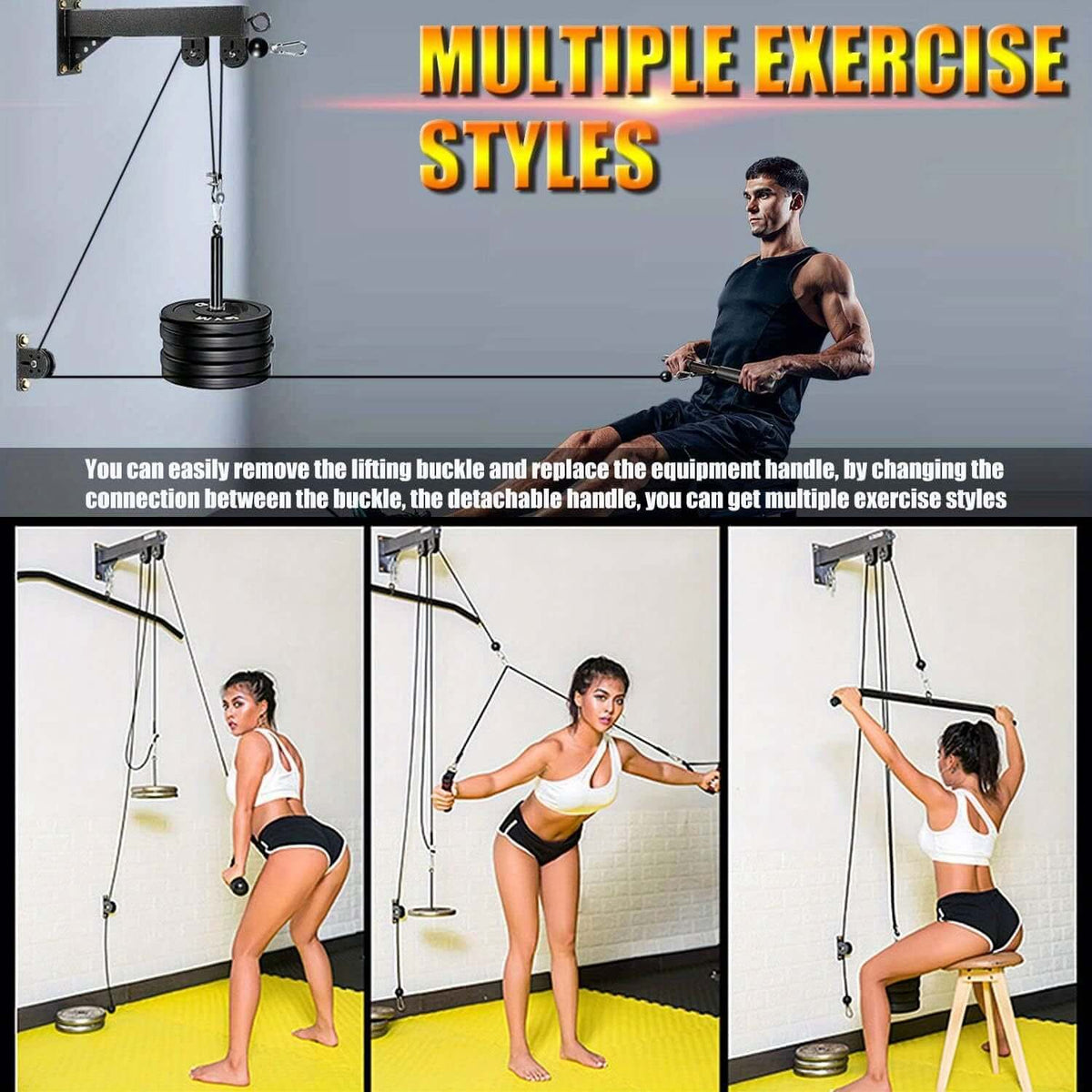 Wall Mounted Cable Pulley Gym System product image 4