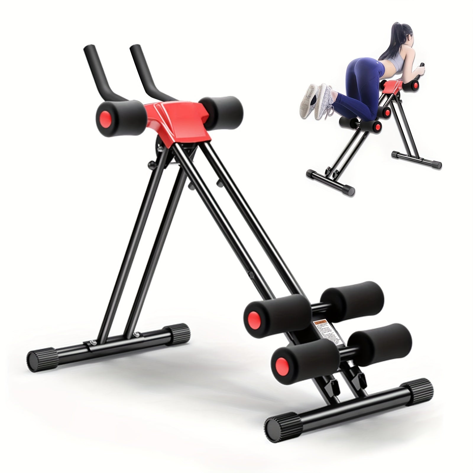 Adjustable foldable ab workout machine for effective core training at home or gym.