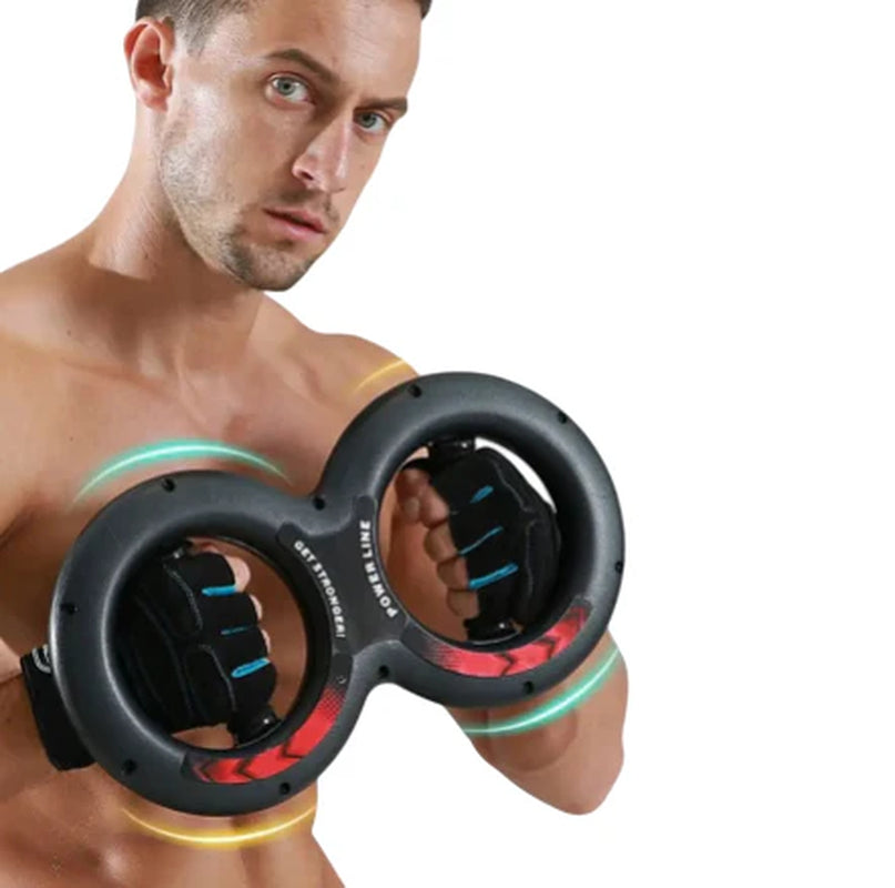 Black gym multifunctional hand gripper trainer with adjustable resistance for strength and muscle building.