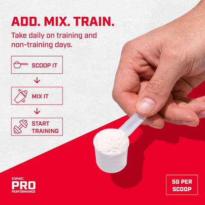GNC Pro Performance Micronized Creatine Monohydrate - Daily Workout Supplement for Elite Athletes - Micronized Creatine Powder Drink Mix - Sports Nutrition - Tropical Punch - 30 Servings