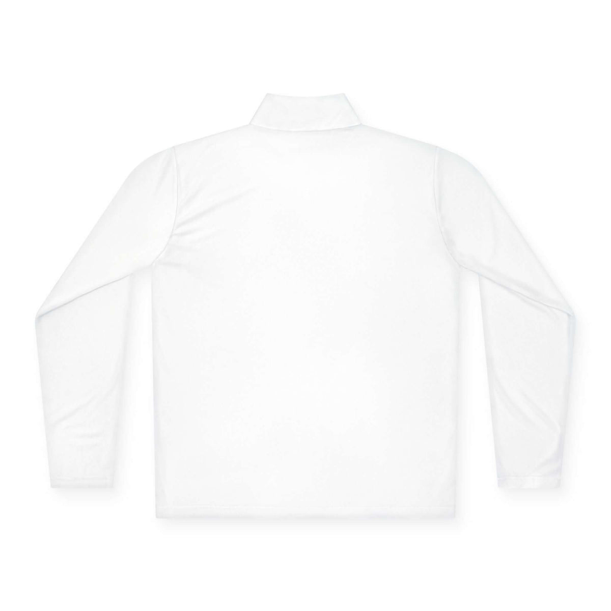 Back view of a lightweight quarter-zip pullover, perfect for workouts and casual wear.
