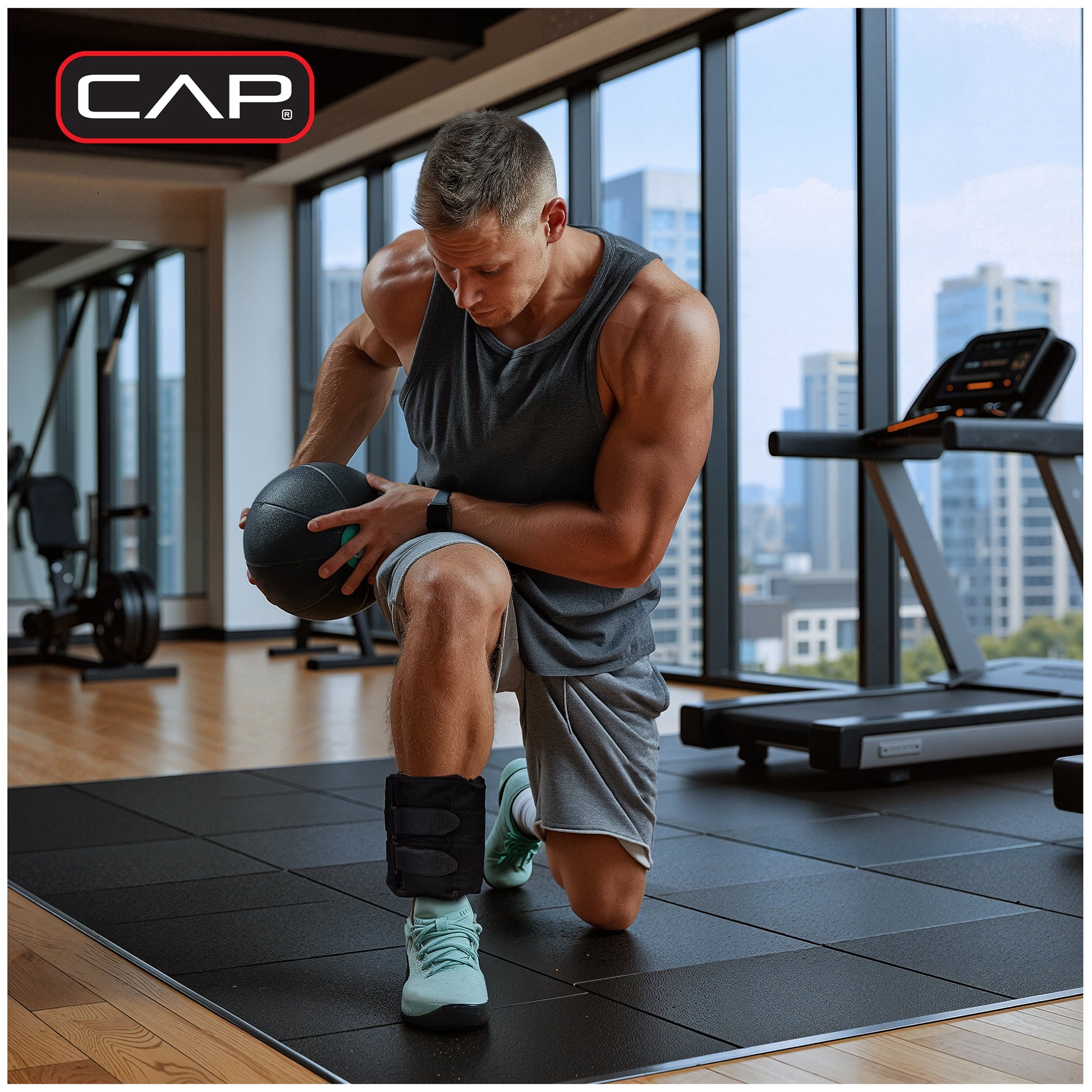 20 lb Adjustable Ankle Weights Set (10 lb Each) for Strength Training