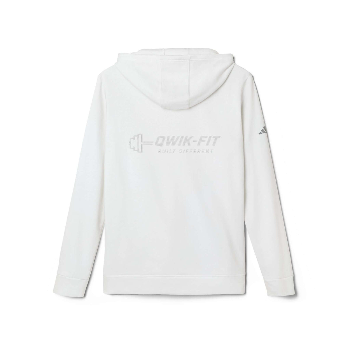 White Adidas Hoodie - Qwik-Fit Logo Athletic Pullover product image 8