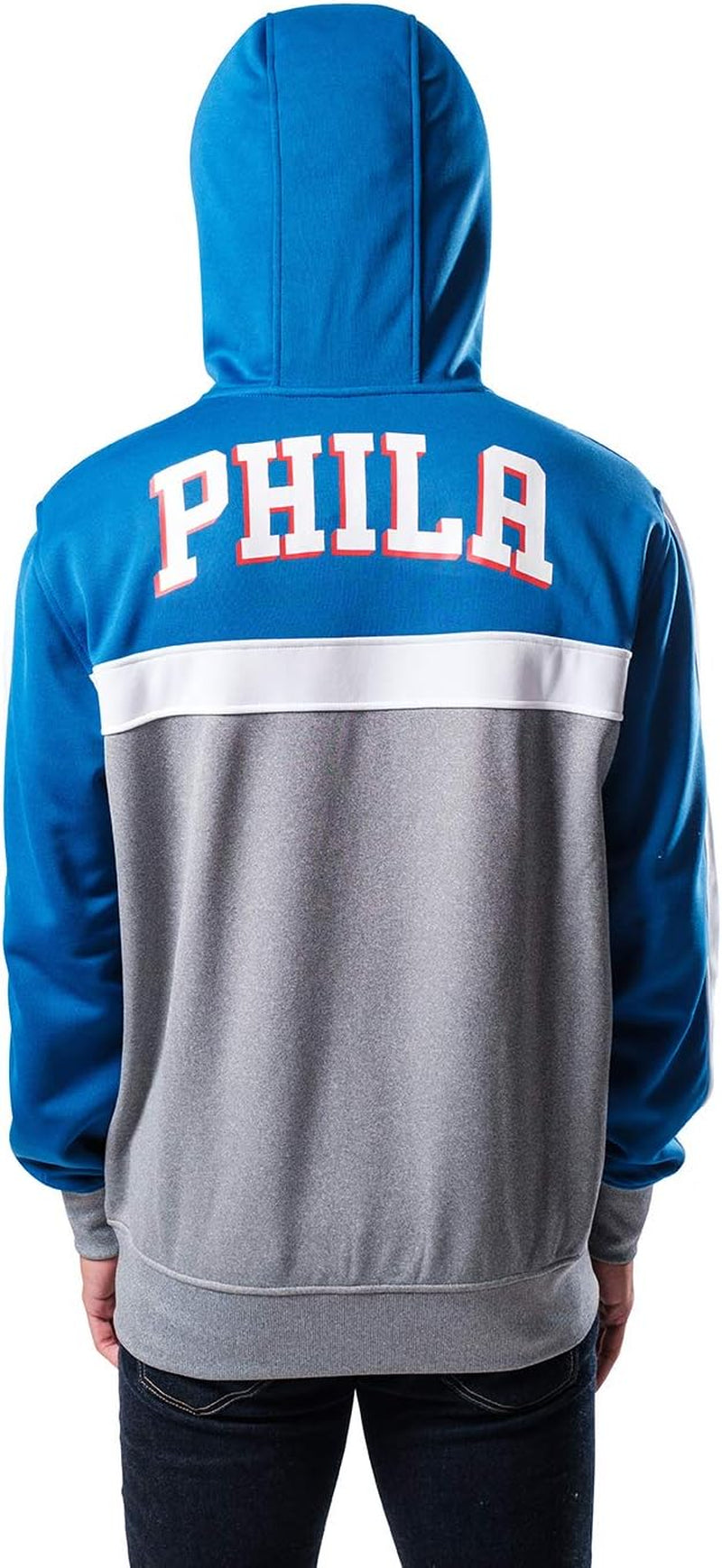 Men's Ultra Game NBA full zip hoodie sweatshirt with team logo, featuring a comfortable fit and sports-inspired design.