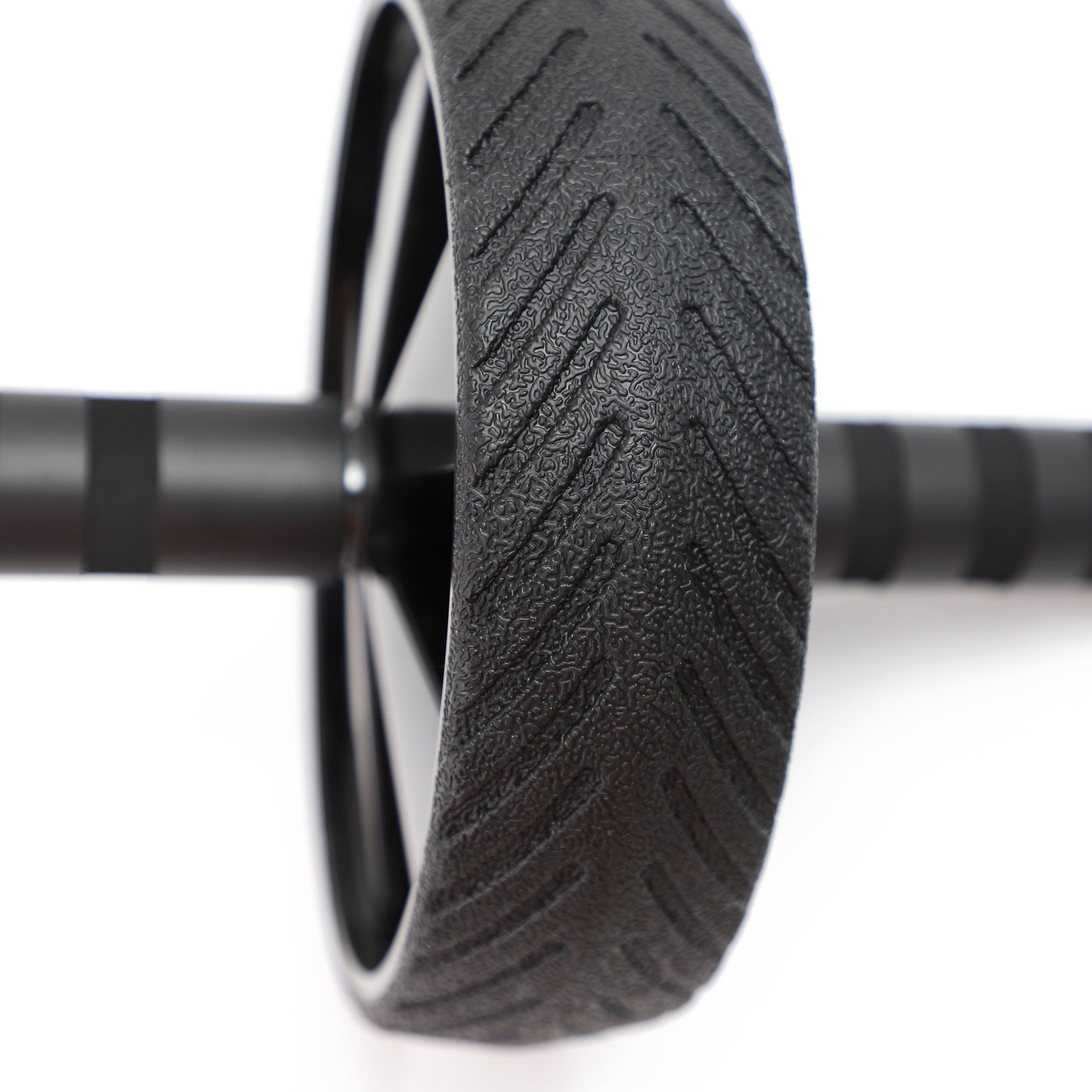 close-up of the Maji Sports core training ab wheel showing textured surface and sturdy design