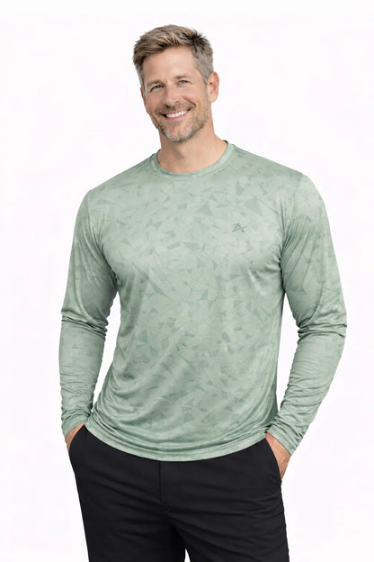 Men'S Cooling Crew Neck Long Sleeve T-Shirt