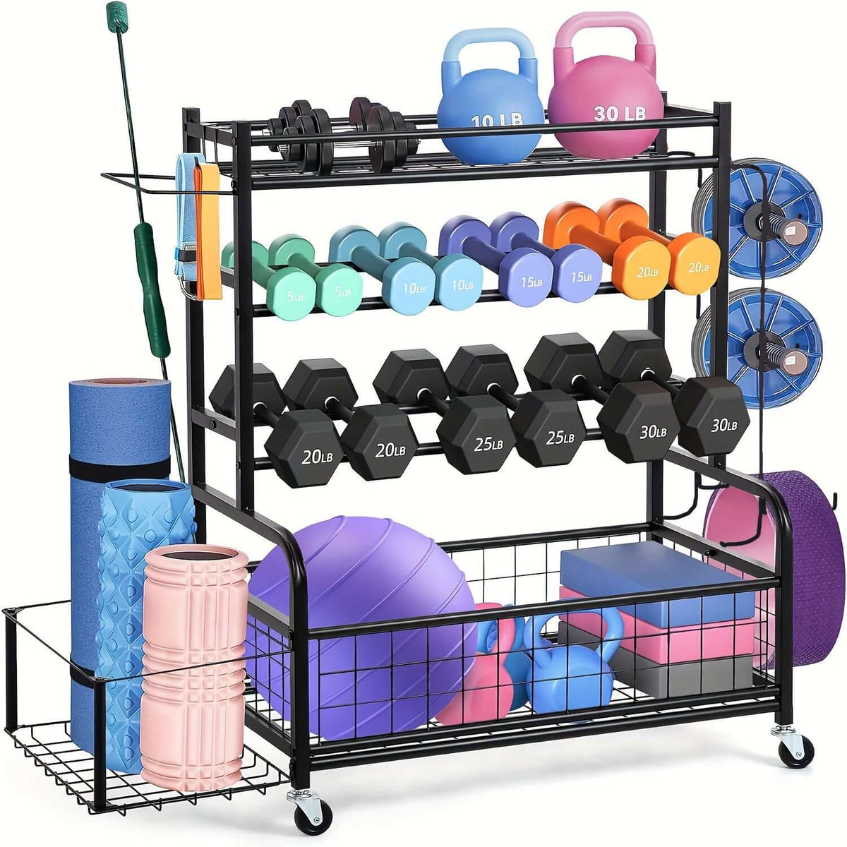 Double-Layer Iron Storage Rack for Sports Equipment product image 1