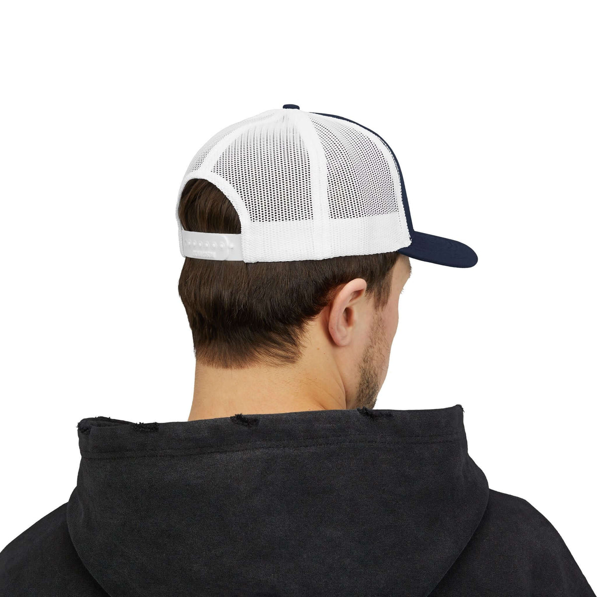 Emblem Trucker Cap - Distressed Red & White Logo Snapback product image 16