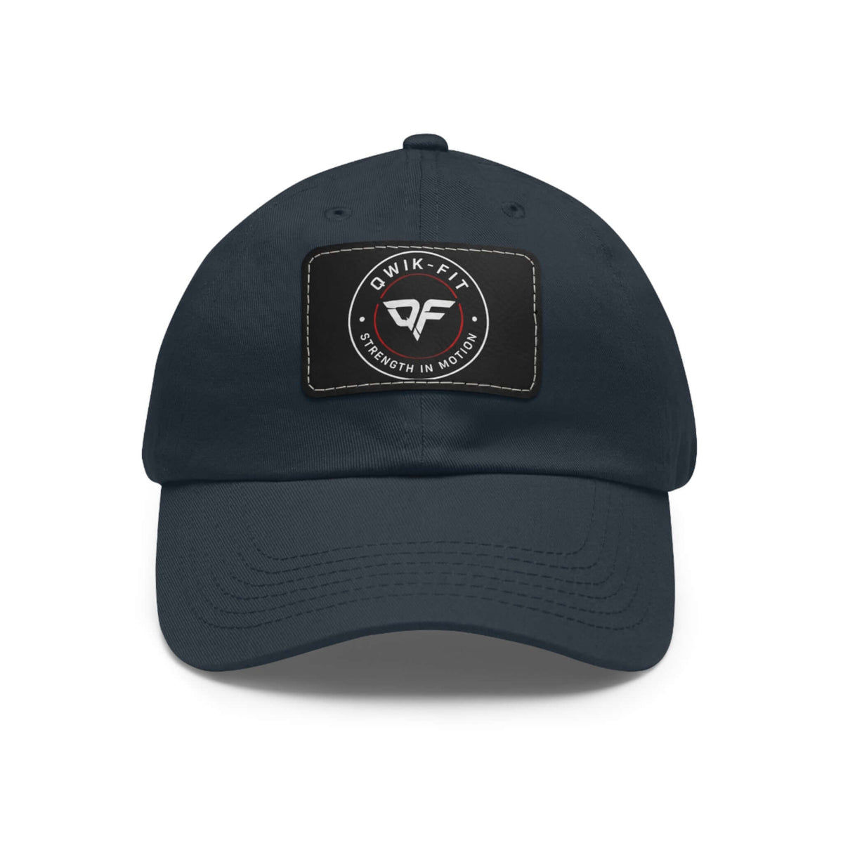 Qwik-Fit Leather Patch Dad Hat - Strength in Motion Baseball Cap product image 3