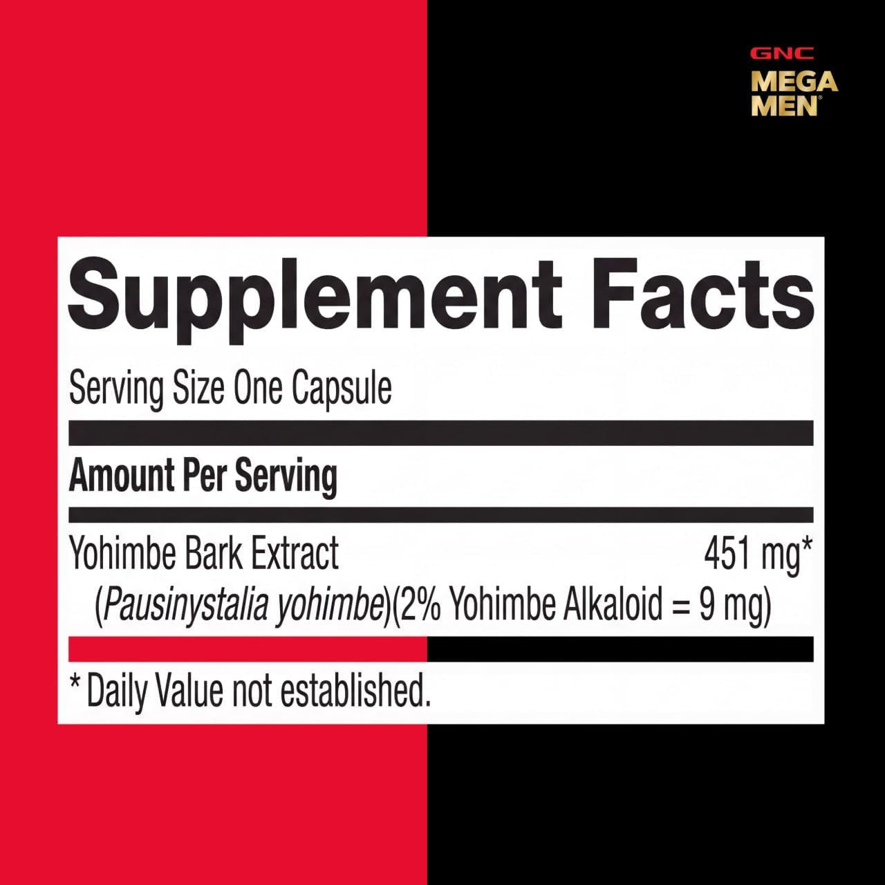 GNC Men'S Yohimbe 451, Pure Extract, 60 Capsules