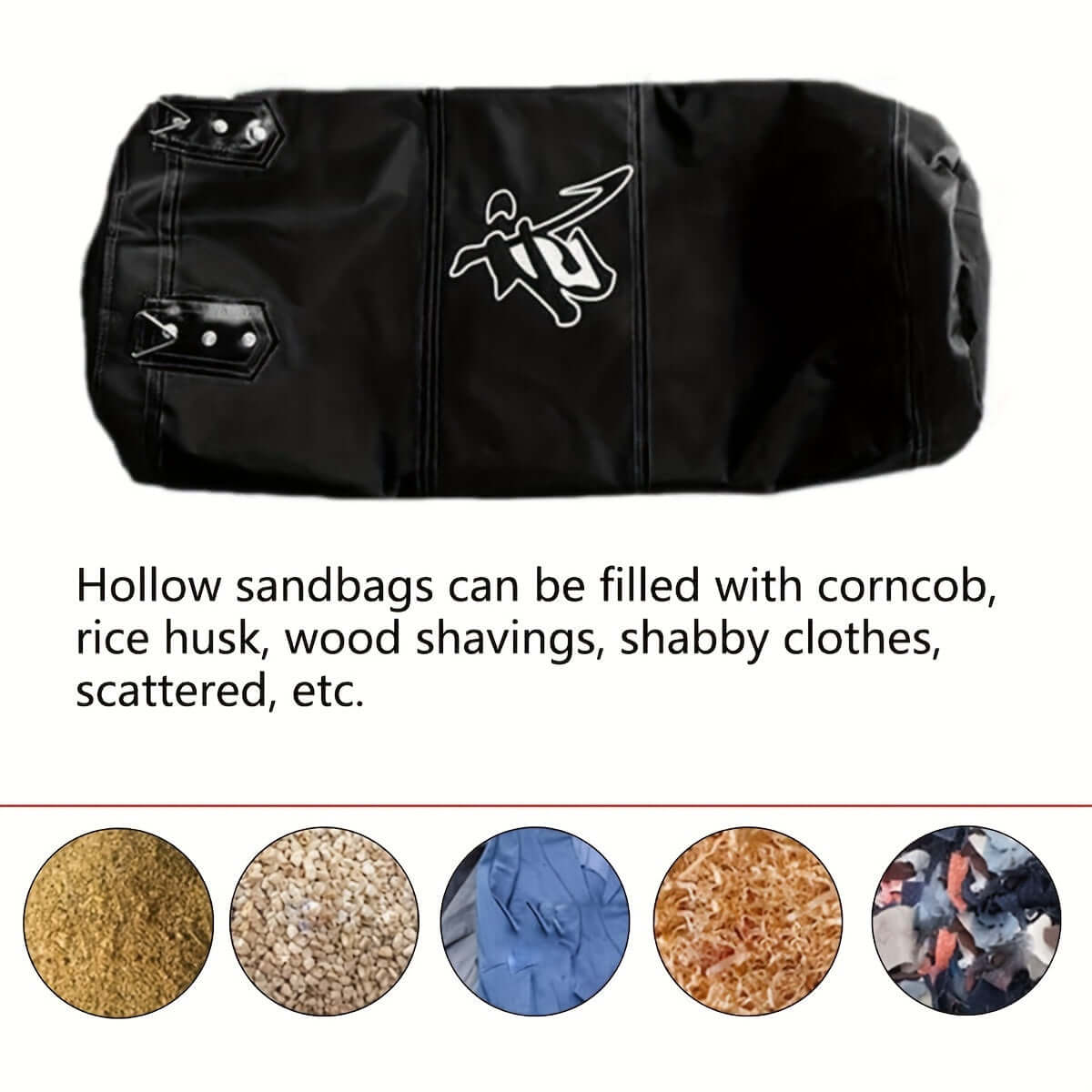 1 Set 60Cm Heavy-Duty Hanging Boxing Sandbag(Black) product image 5