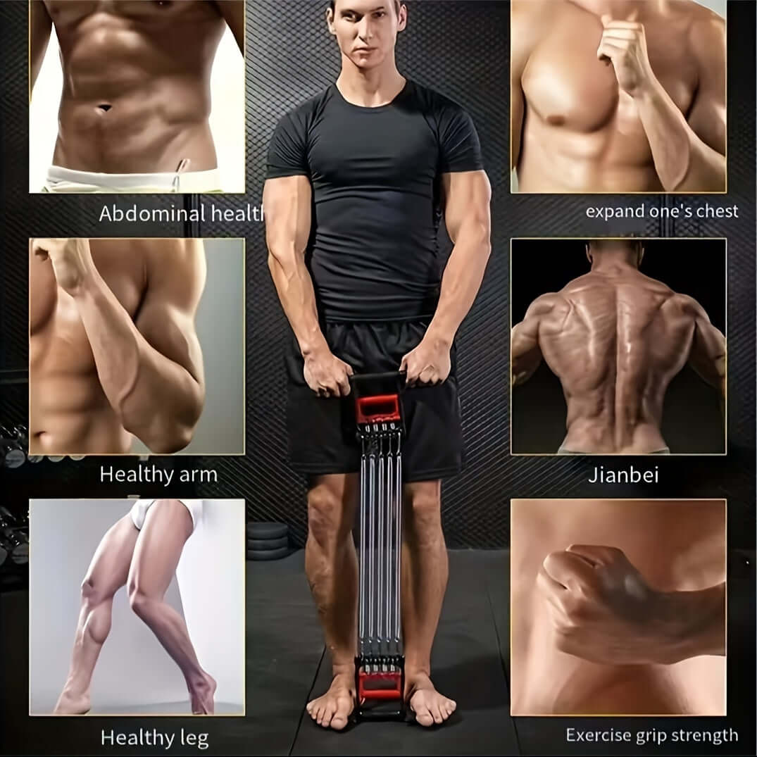 Adjustable fitness pedal puller in use, promoting muscular health and versatile home workouts.