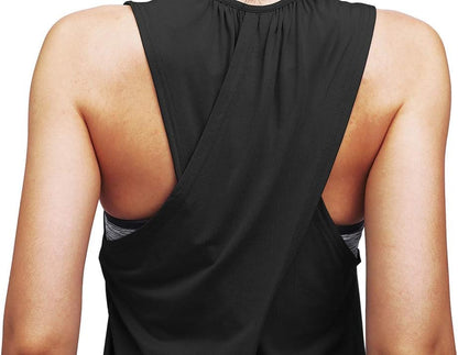 Mippo women's workout tank top, breathable athletic shirt for yoga and gym, summer fitness clothing in stylish design.