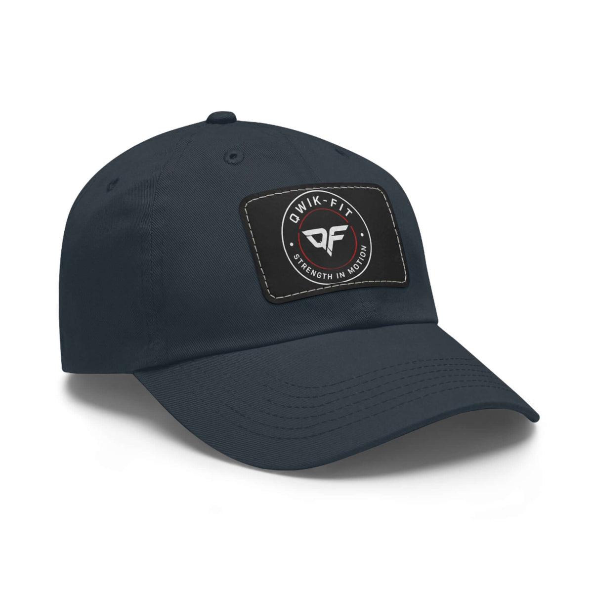 Qwik-Fit Leather Patch Dad Hat - Strength in Motion Baseball Cap product image 11