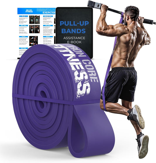 Iron Core Fitness pull-up assistance resistance bands, long loop power bands for strength, flexibility, and training at home or gym