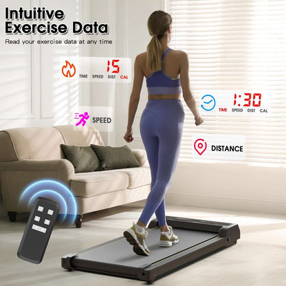 Under Desk Walking Pad - Home Gym Office Fitness Equipment(Black)-1
