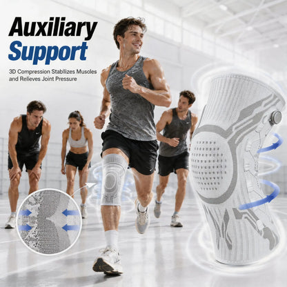 Adjustable Compression Knee Brace with Dial, Breathable Knee Support Sleeve for Sports, Running & Daily Activities