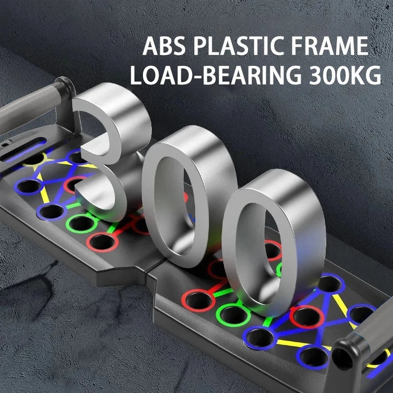 Ultimate Portable Push-Up Board Set features a 300kg load-bearing ABS plastic frame.