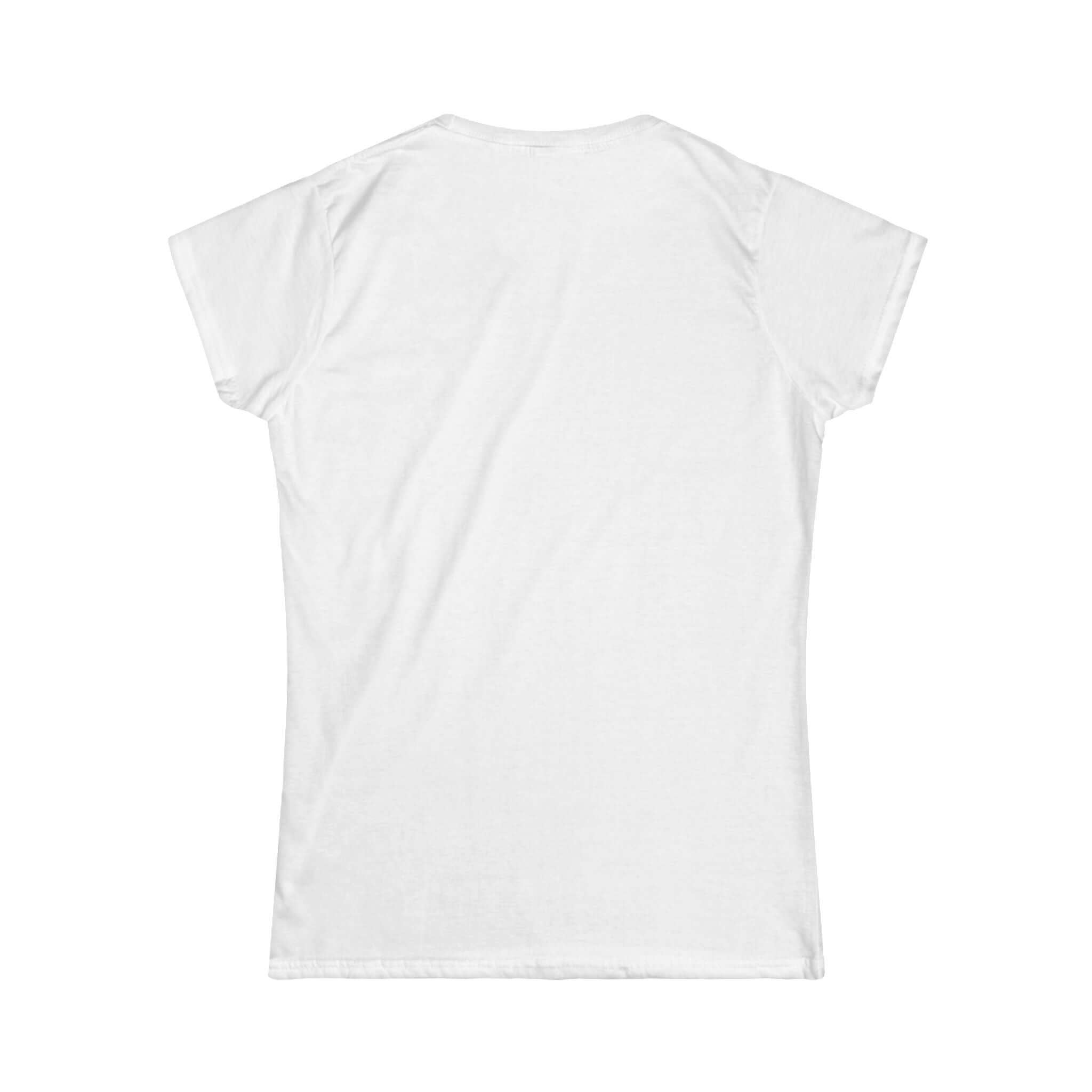 Back view of a Women's Softstyle Tee Shirt, showcasing the versatile design of a women's athletic softstyle tee shirt.