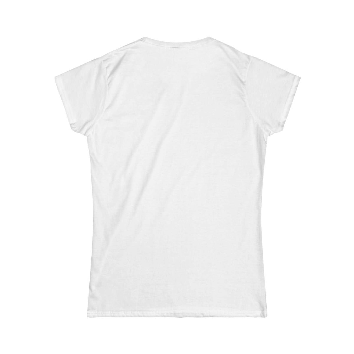 Back view of a Women's Softstyle Tee Shirt, showcasing the versatile design of a women's athletic softstyle tee shirt.