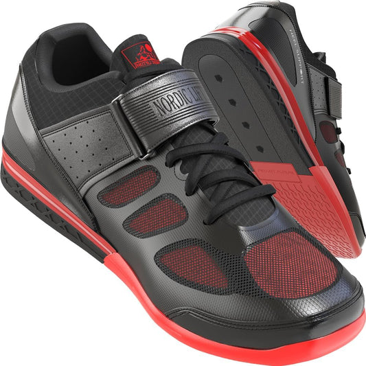 Nordic Lifting VENJA men's weightlifting shoes with heel support and grip sole for stability during gym, squats, and strength training.