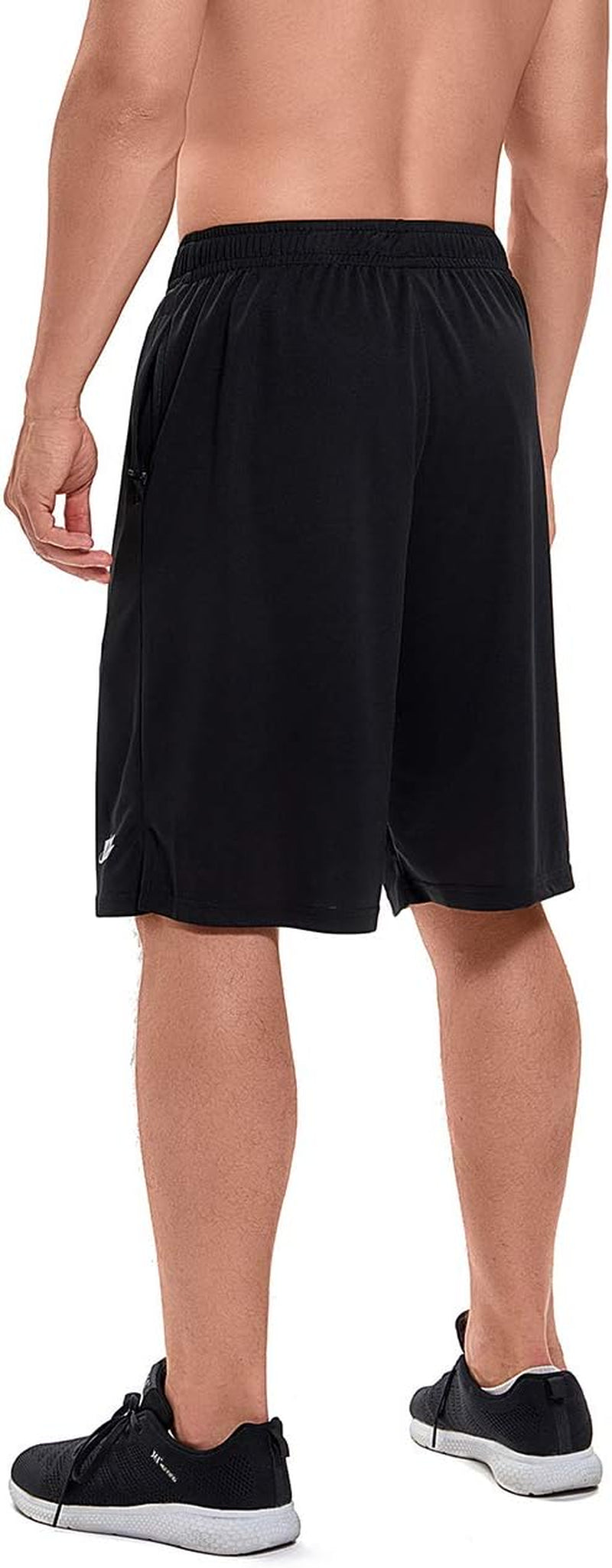 Devoropa men's athletic basketball shorts with loose fit, performance fabric, zipper pockets, ideal for sports and workouts.