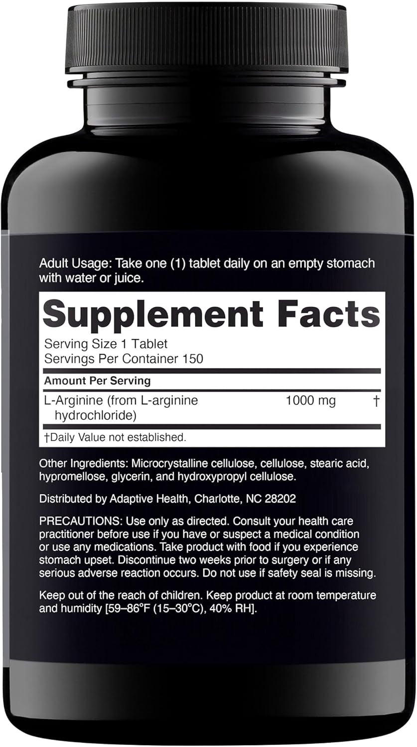 Nugenix Essentials L-Arginine Amino Acid Supplement, 1000 Mg, 150 Tablets