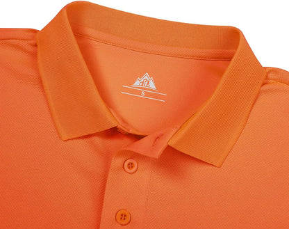 Men's BYLESIN quick-dry golf polo shirt, short sleeve, solid breathable sport shirt with regular fit for active wear.