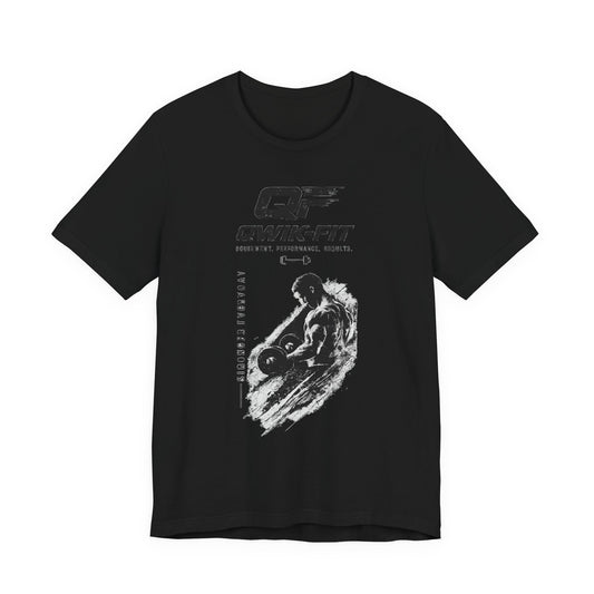 Surf skate graphic T-shirt by Printify featuring a wave rider design, casual fit, comfortable cotton material, ideal for skate and surf fans.
