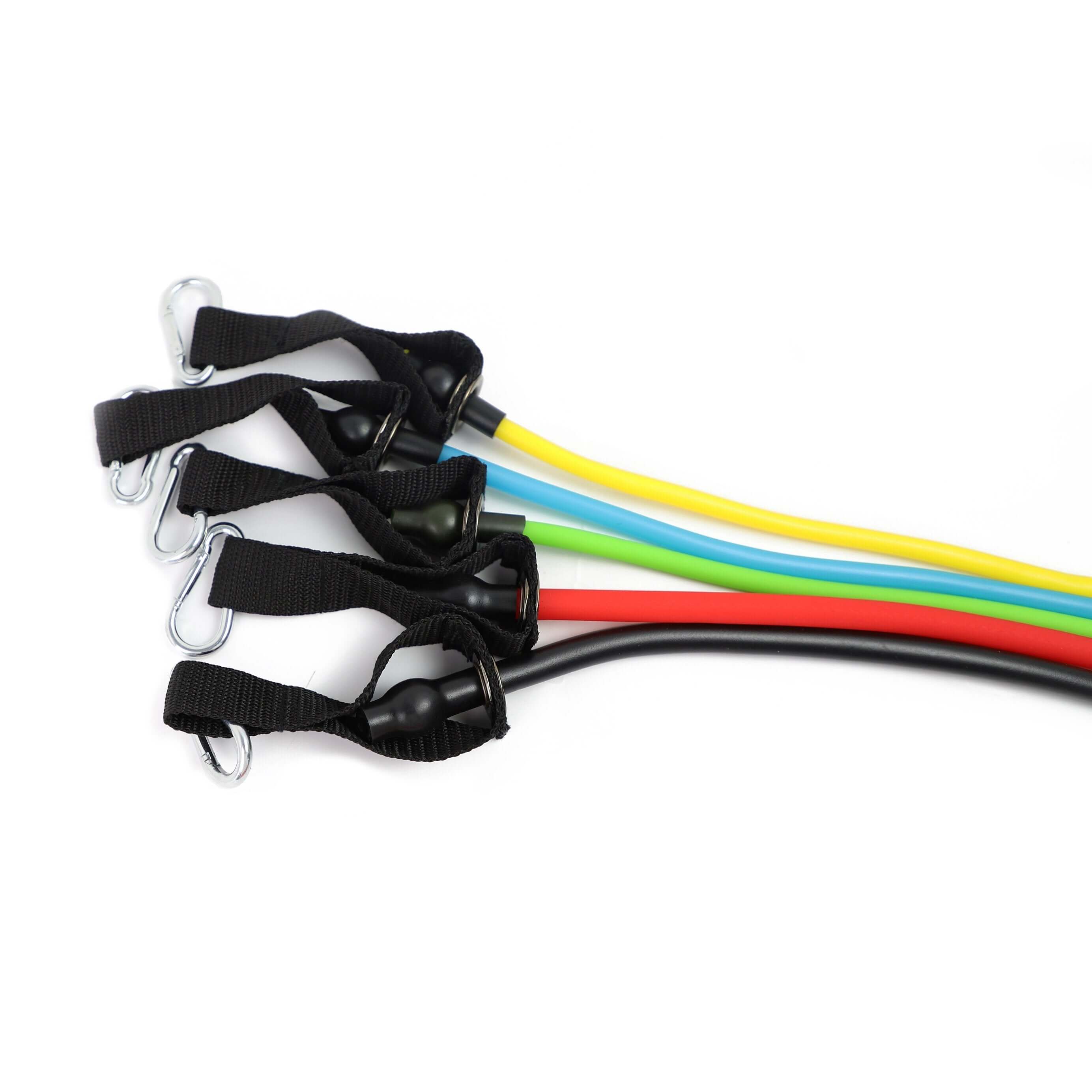 max resistance workout tube kit in various resistance levels with ergonomic handles for effective workouts