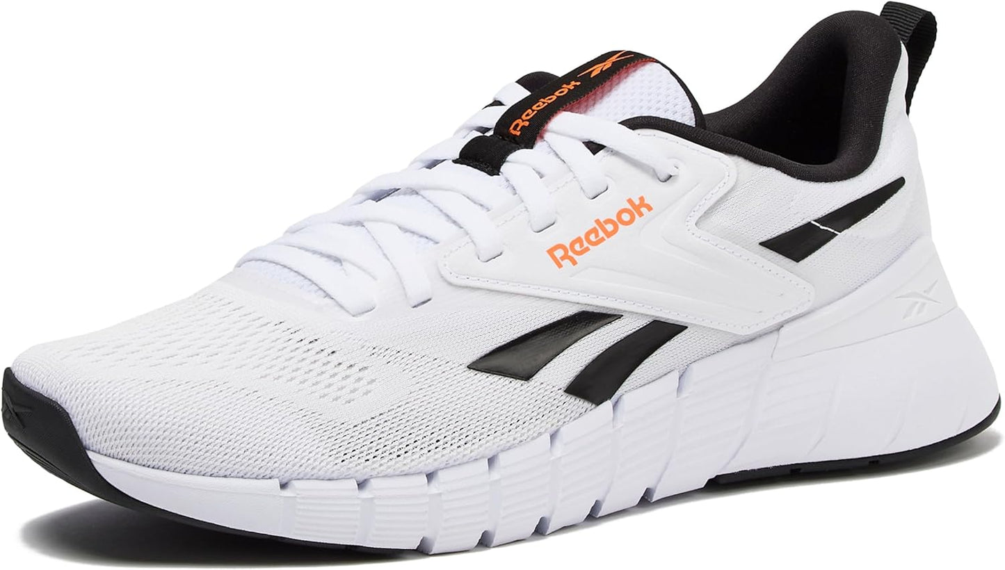 Reebok Nano Gym 1.0 men's athletic workout shoes with black and gray design, featuring breathable mesh and supportive sole.