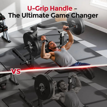 FED FITNESS SO2 Chest Press Machine, Heavy-Duty Bench Press Machine with 4-Level Adjustable Independent Converging Arms, Unique Adjust Bench Design, Chest Press Bench for Strength Training Equipment