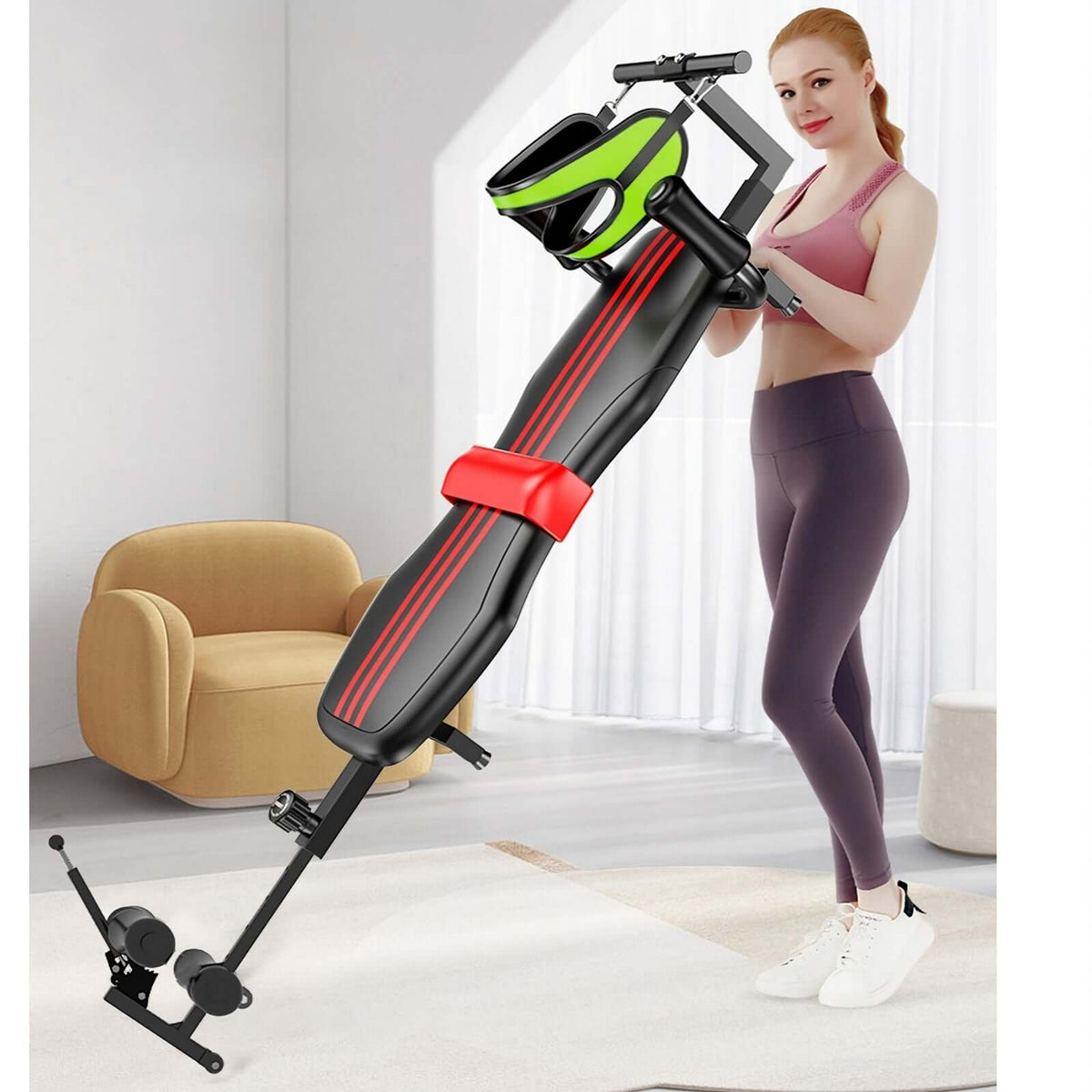 Fitness Stretcher Adjustable Waist Foot Pad Machine for effective workouts and stretching, featuring an adjustable foot pad stretching machine.