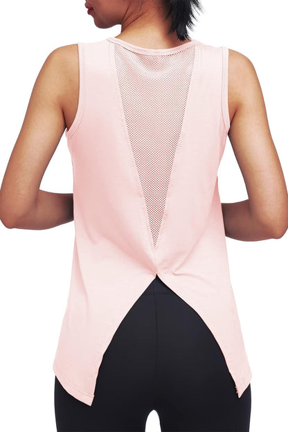 Mippo women's workout yoga tank top, athletic muscle shirt with a fitted design, ideal for exercise and activewear.