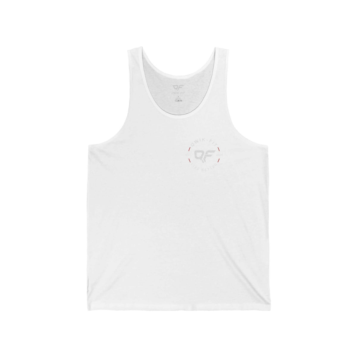 Minimalist White Tank Top - Clean Pocket Logo Casual Summer Vest