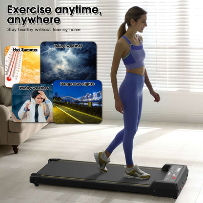 Under Desk Walking Pad - Home Gym Office Fitness Equipment(Black)-4