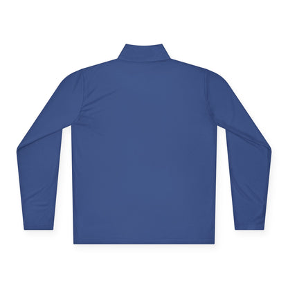Quarter-Zip Pullover with Small Red 'F' Logo — Minimal Athletic Pullover