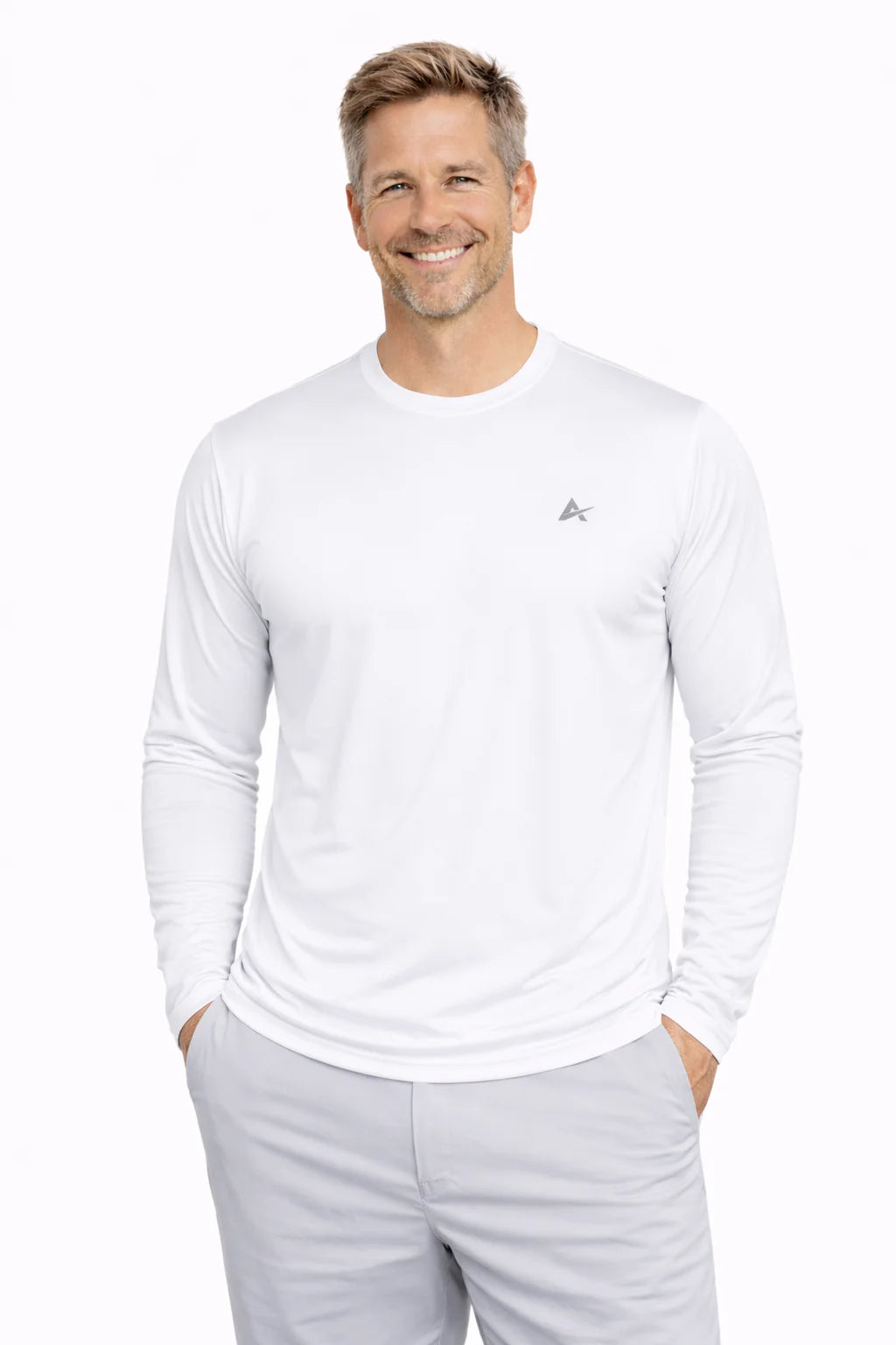 Men'S Cooling Crew Neck Long Sleeve T-Shirt