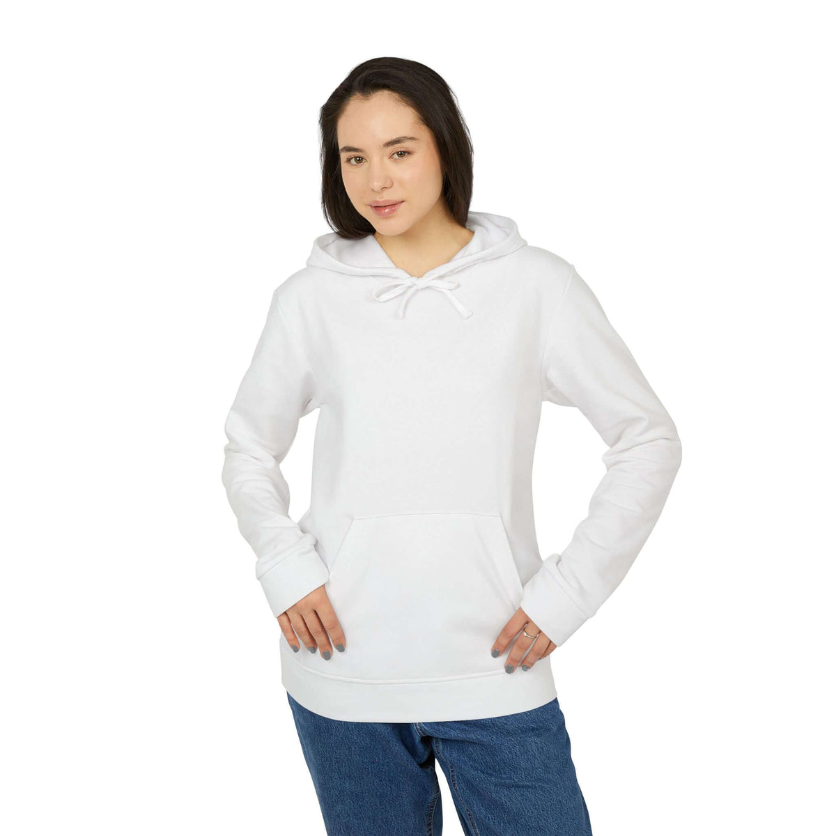 White Adidas Hoodie - Qwik-Fit Logo Athletic Pullover product image 9