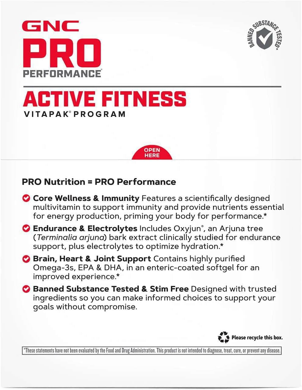 GNC Pro Performance Active Fitness Vitapak Program | 30 Servings