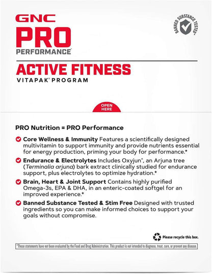 GNC Pro Performance Active Fitness Vitapak Program | 30 Servings