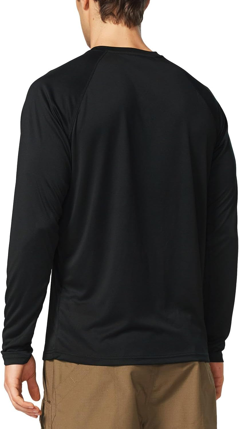 Baleaf men's UPF 50+ sun protection long sleeve rash guard shirt with quick-dry, 4-way stretch fabric for fishing, swimming, surfing