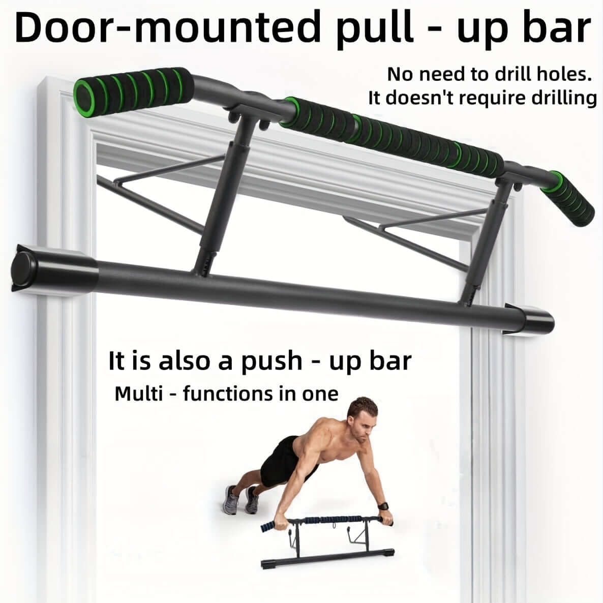 3-in-1 Doorway Pull-Up Bar Home Fitness Trainer product image 3