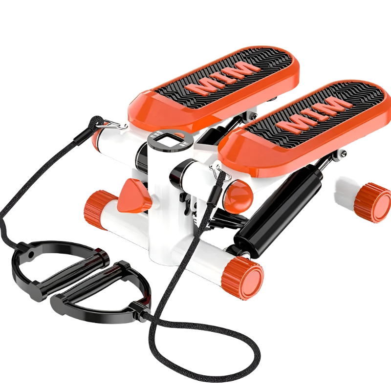 Mini Stepping Machine for home workouts with balance training pedals and pull rope, perfect for compact fitness routines.