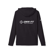 White Adidas Hoodie - Qwik-Fit Logo Athletic Pullover