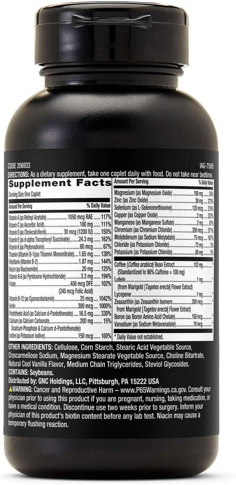 GNC Mega Men One Daily Energy & Metabolism for Men, 60 Caplets