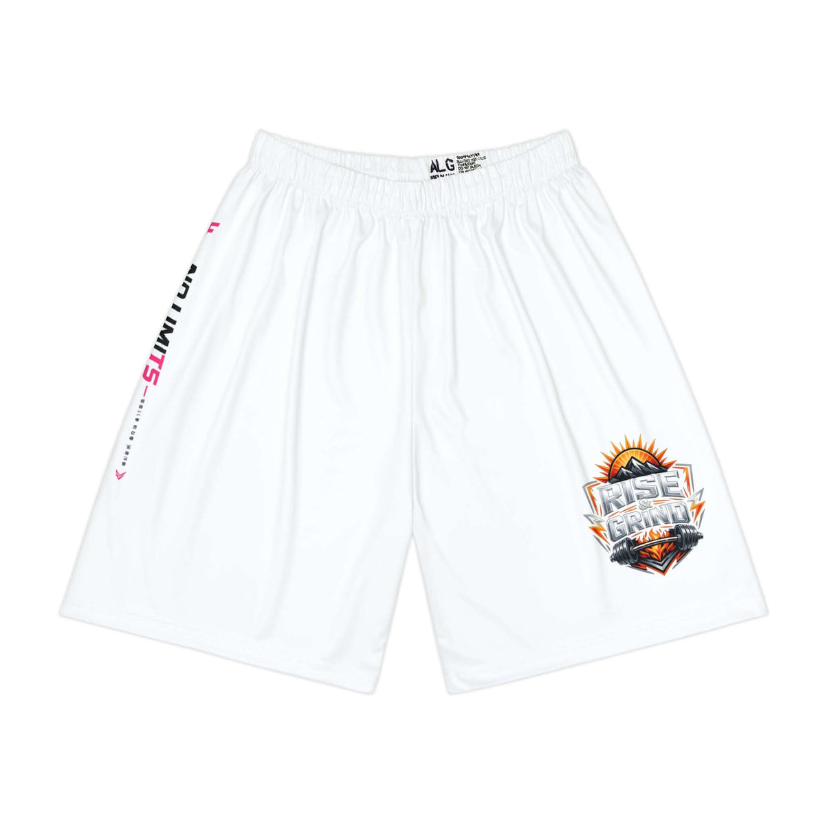 comfortable men's sports shorts featuring a bold graphic design and elastic waistband, ideal for training and casual wear.