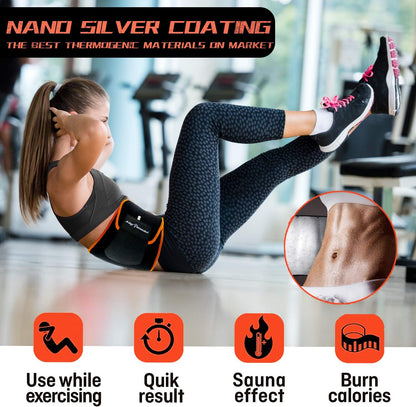 Kingpavonini waist trimmer belt for women and men, plus size sweat belt for waist training and workout support.